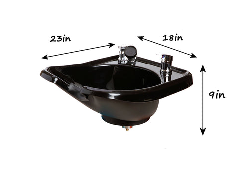 Beauty Salon Backwash Shampoo Bowl Salon Sink with Shampoo Cabinet TLC-13C-T-BC38-216
