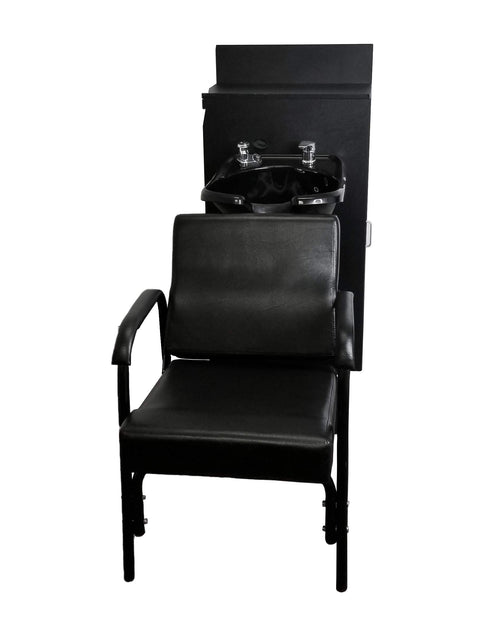 eMarkBeauty Beauty Salon Shampoo Bowl ABS Plastic with Storage Cabinet and Shampoo Chair TLC-B13-BC42-216