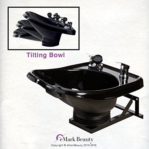Salon Shampoo Tilting Bowl Shampoo Cabinet Sink Salon Spa Equipment TLC-B13WT-BC16