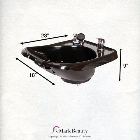 ABS Plastic Backwash Shampoo Bowl with Floor Cabinet TLC-B13FC