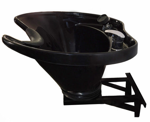 Extra Large Salon Backwash Tilting Shampoo Bowl Wall Mounted with Easy Reclining Chair - Oversized Salon Station