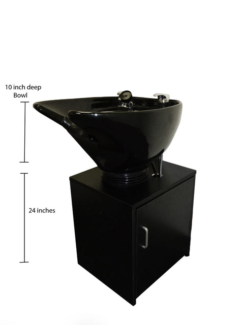 Extra wide Deep Ceramic Tilting Salon Shampoo Bowl with Cabinet MSR-B35-TC