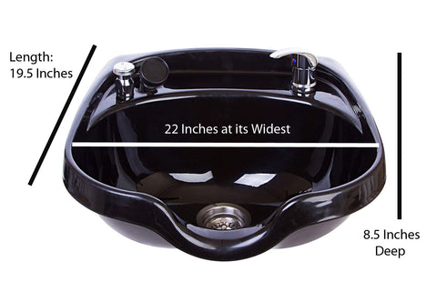 Beauty Salon ABS Round Plastic Shampoo Bowl Mounted on Storage Cabinet TLC-B12-BC42