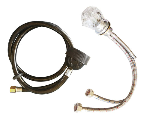 Crystal Faucet and Sprayer Hose for Beauty Salon Shampoo Bowl Parts Kit- TLC-77SHNR …