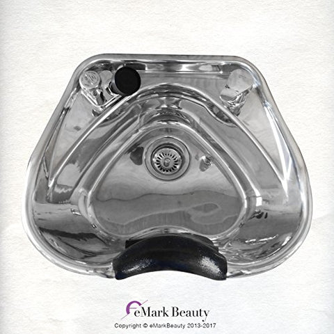 Round Polished Stainless Steel Shampoo Bowl - Mirror Finish Professional Salon Sink