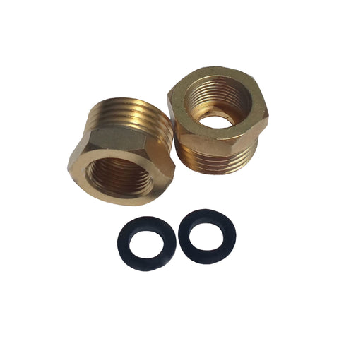 Shampoo Bowl Faucet Brass Water Line Reducers Plumbing Parts 1/2 to 3/8th Inches TLC-RED