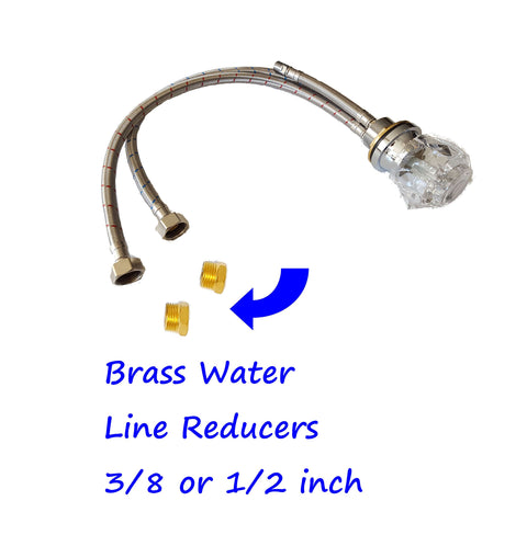 eMark Beauty Shampoo Bowl Replacement parts Kit w/Diverter Spray Hose and Crystal Faucet Backwash Unit Salon Quality TLC-116K.77DH